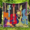 Guitar While Premium Quilt Blanket  Quilt